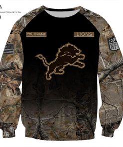 Custom Hunting Camo NFL Detroit Lions Shirt