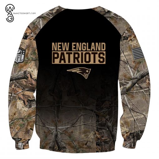 Custom Hunting Camo NFL New England Patriots Shirt