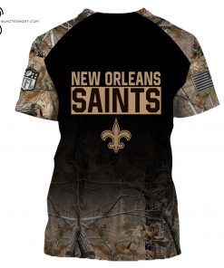 Custom Hunting Camo NFL New Orleans Saints Shirt