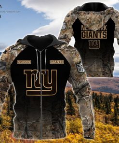 Custom Hunting Camo NFL New York Giants Shirt