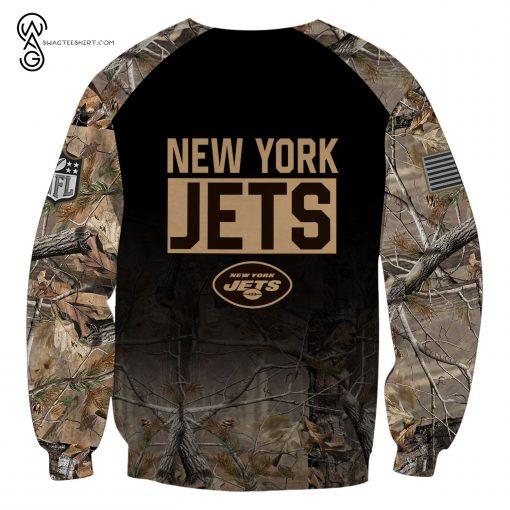 Custom Hunting Camo NFL New York Jets Shirt