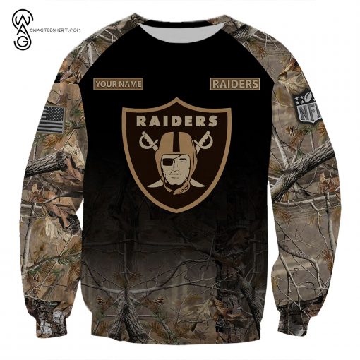 Custom Hunting Camo NFL Oakland Raiders Shirt