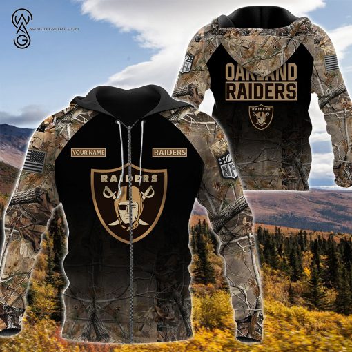 Custom Hunting Camo NFL Oakland Raiders Shirt