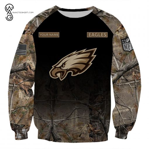 Custom Hunting Camo NFL Philadelphia Eagles Shirt