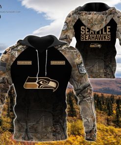 Custom Hunting Camo NFL Seattle Seahawks Shirt