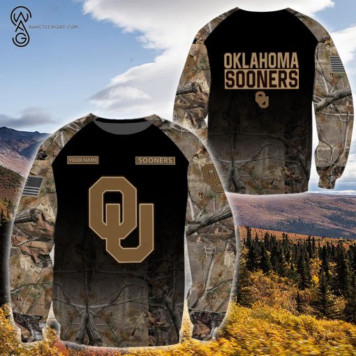 Custom Hunting Camo Oklahoma Sooners Football Shirt