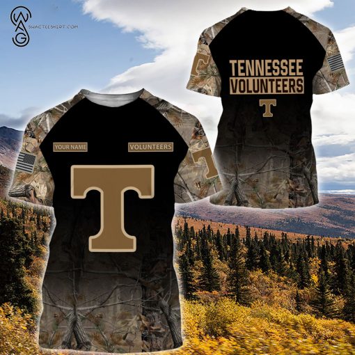 Custom Hunting Camo Tennessee Volunteers Football Shirt