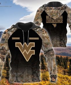 Custom Hunting Camo West Virginia Mountaineers Football Shirt