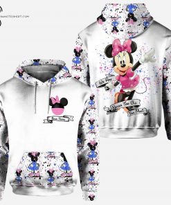 Custom Minnie Mouse Never Too Old For Magic Watercolor Hoodie and Leggings