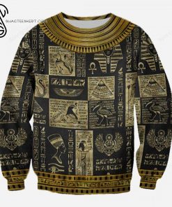 Egyptian God And Symbols Full Print Ugly Christmas Sweater