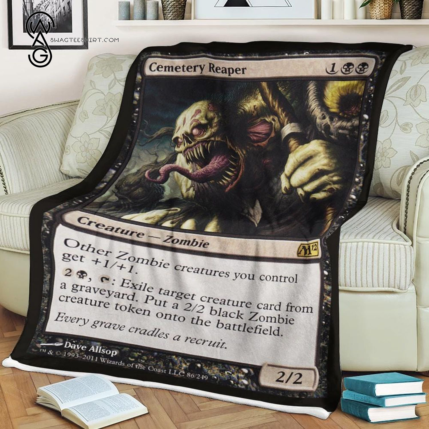 Game Magic The Gathering Cemetery Reaper Blanket