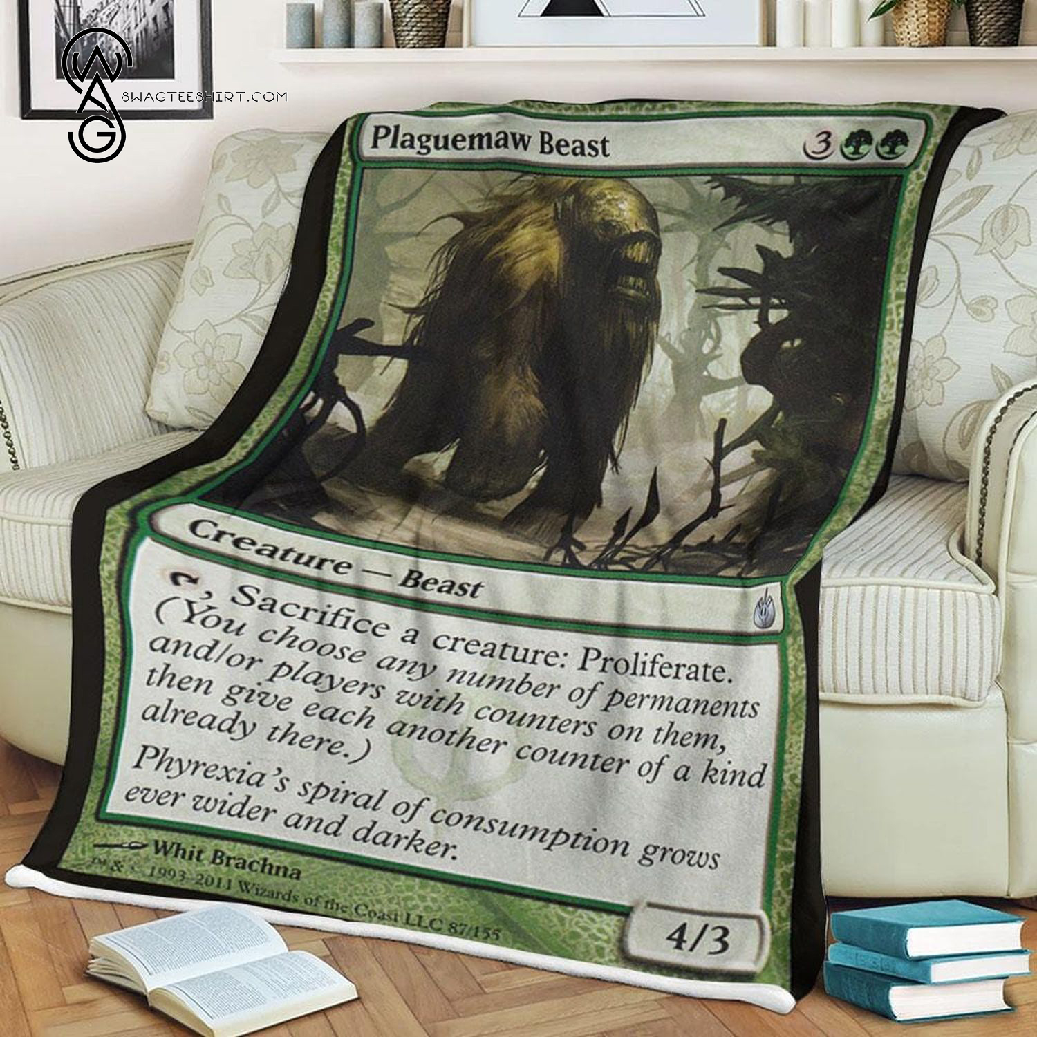 Game Magic The Gathering Plaguemaw Beast Blanket