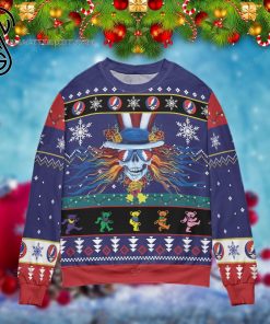 Grateful Dead Skull Hippie Full Print Ugly Christmas Sweater