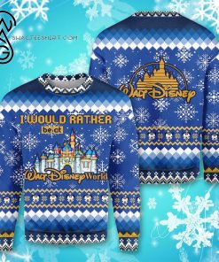 I Would Rather Be At Walt Disney World Full Print Ugly Christmas Sweater