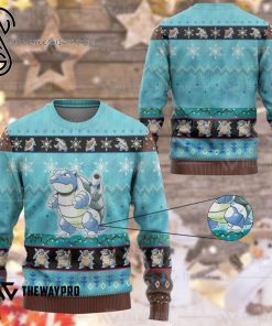 Pokemon Blastoise Full Print Ugly Christmas Sweater