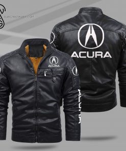 Acura Luxury Car Fleece Leather Jacket