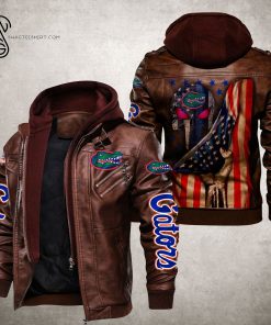American Flag Florida Gators Football Leather Jacket