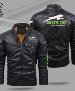 Arctic Cat Share Our Passion Fleece Leather Jacket