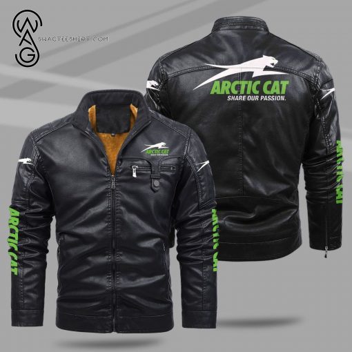 Arctic Cat Share Our Passion Fleece Leather Jacket