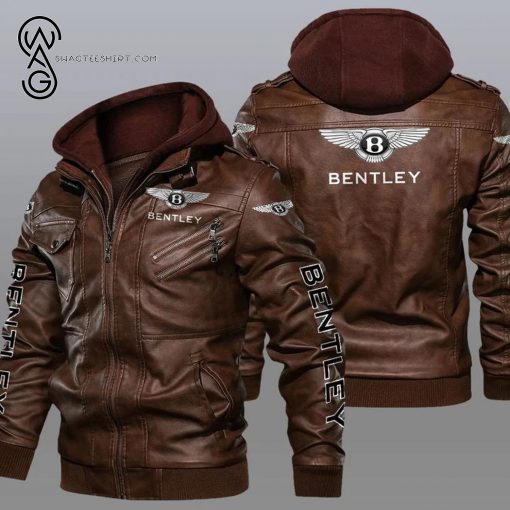Bentley Luxury Car Brand Leather Jacket