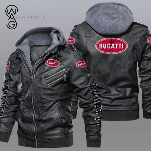 Bugatti Sports Car Leather Jacket