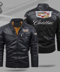 Cadillac Luxury Car Fleece Leather Jacket