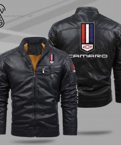 Chevrolet Camaro Fleece Leather Jacket