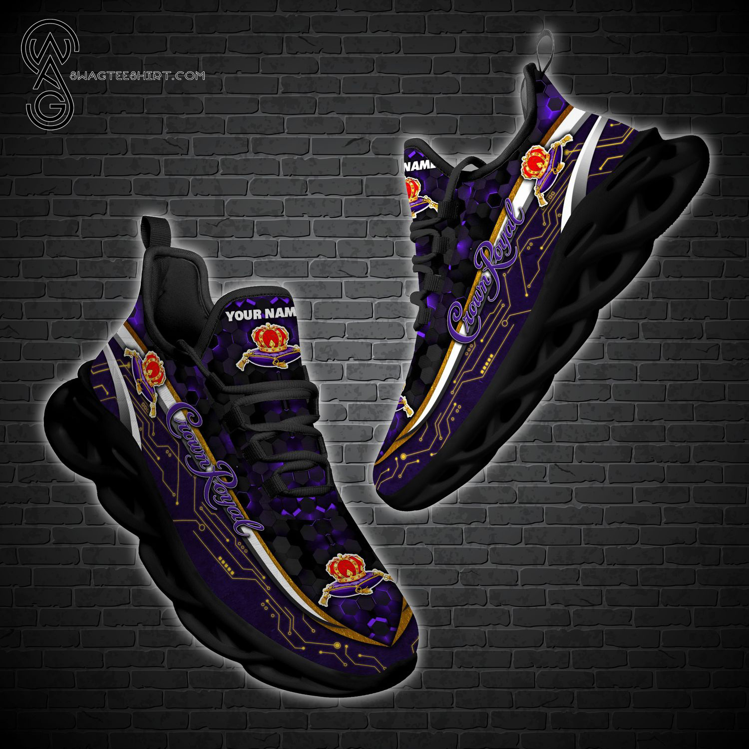 Custom Crown Royal Canadian Whisky Max Soul Shoes