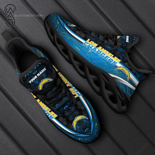 Custom Los Angeles Chargers Sports Team Max Soul Shoes