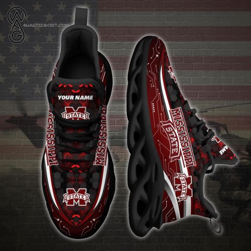 Custom Mississippi State Bulldogs Sports Team Max Soul Shoes