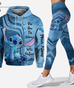 Custom Stitch Be You The World Will Adjust Hoodie and Leggings