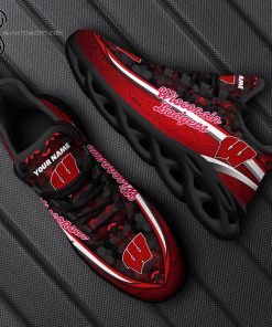 Custom Wisconsin Badgers Sports Team Max Soul Shoes