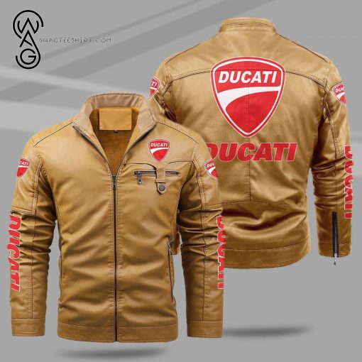 Ducati Motor Racing Fleece Leather Jacket