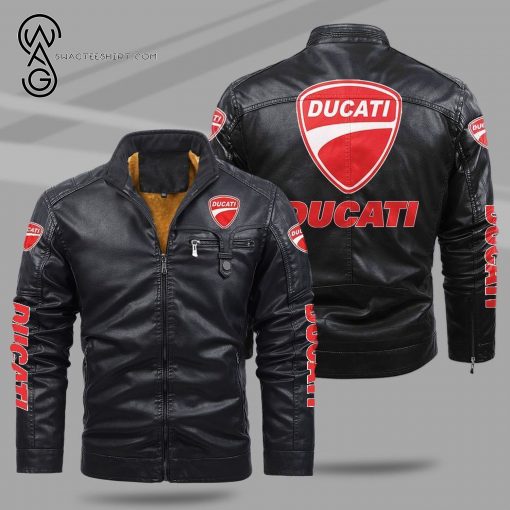Ducati Motor Racing Fleece Leather Jacket