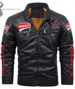Ducati Racing Symbol Fleece Leather Jacket
