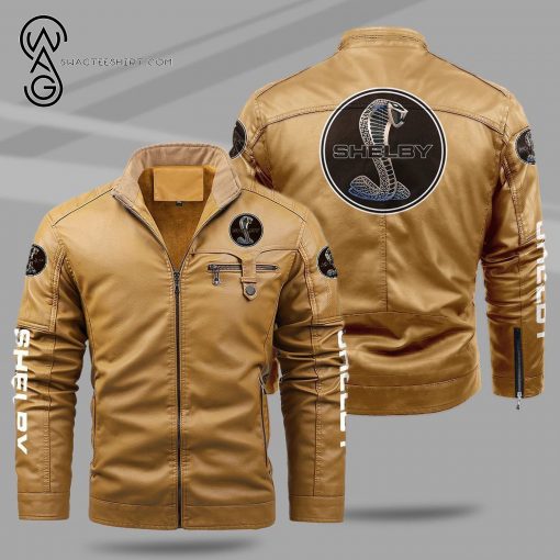 Ford Shelby Car Fleece Leather Jacket