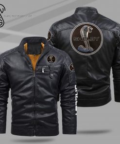 Ford Shelby Car Fleece Leather Jacket