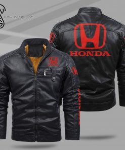 Honda Motor Company Fleece Leather Jacket