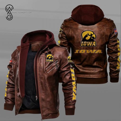 Iowa Hawkeyes Sport Team Leather Jacket