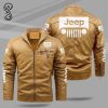 Jeep Cars Fleece Leather Jacket