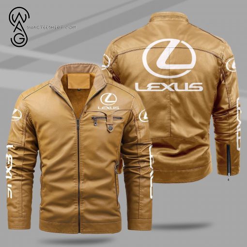 Lexus Luxury Car Fleece Leather Jacket