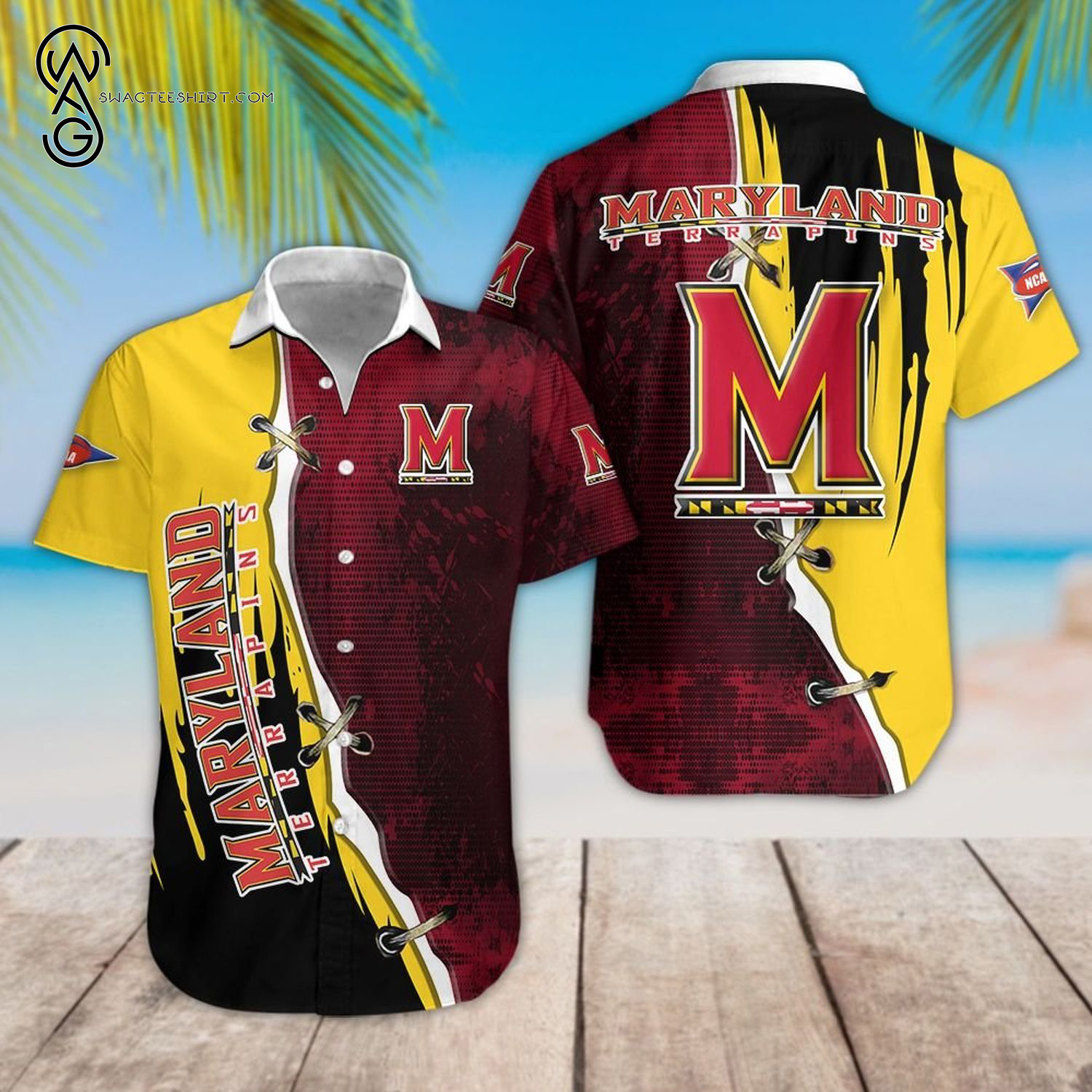 Maryland Terrapins Football Team Hawaiian Shirt