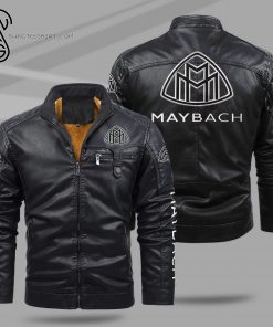 Maybach Luxury Car Fleece Leather Jacket