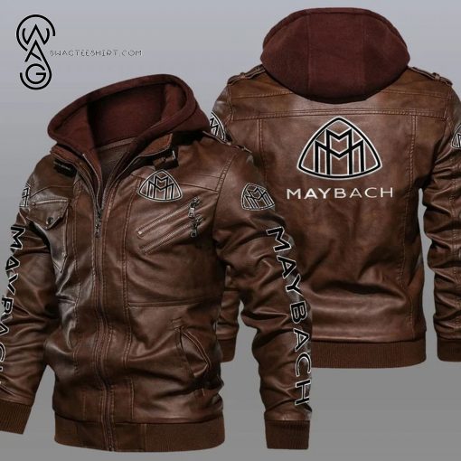 Maybach Luxury Car Symbol Leather Jacket