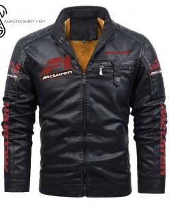 McLaren Automotive Racing Fleece Leather Jacket