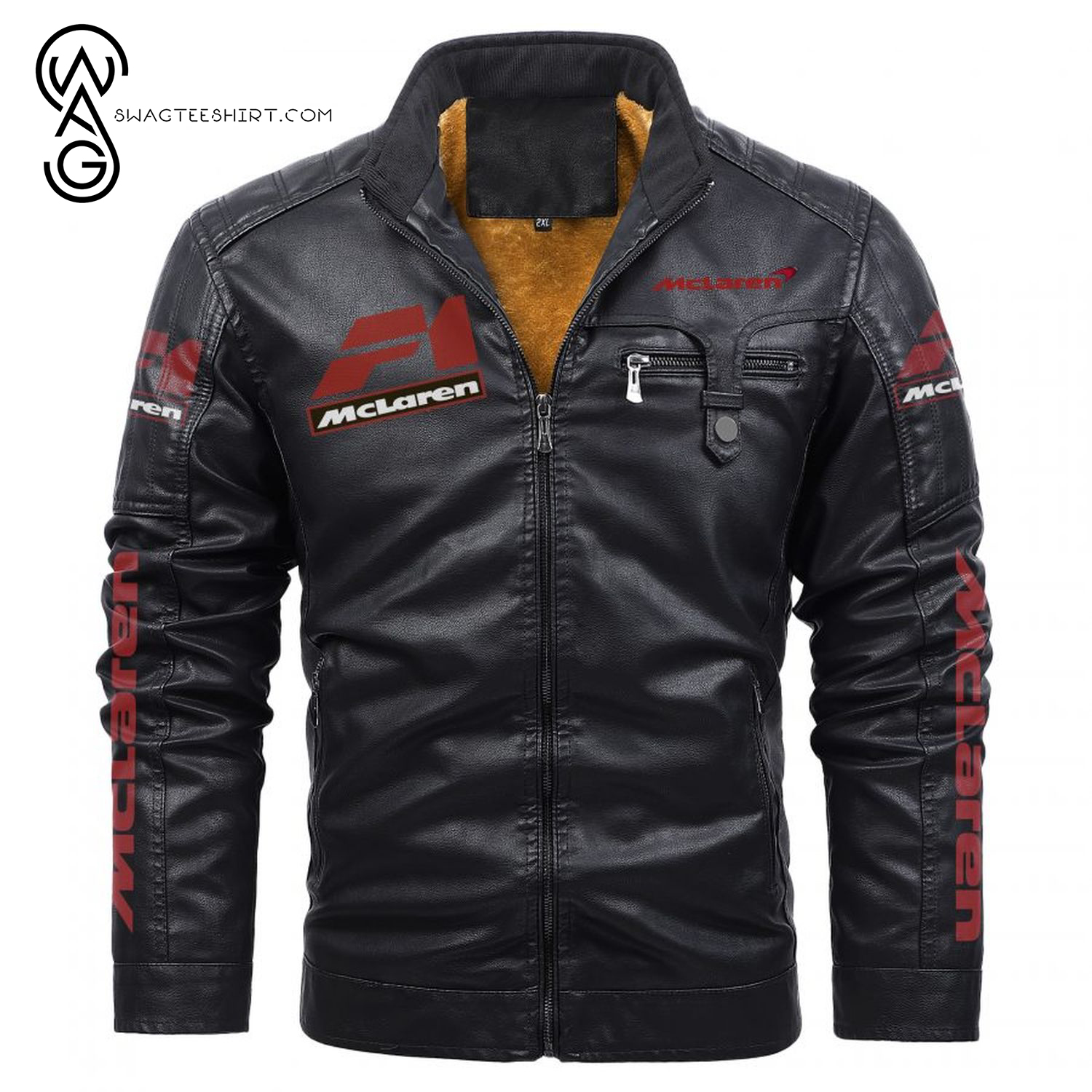 McLaren Automotive Racing Fleece Leather Jacket