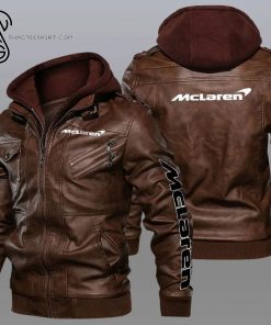 McLaren Car Symbol Leather Jacket