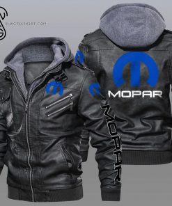 Mopar Car Symbol Leather Jacket