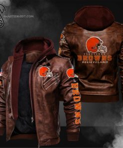 NFL Cleveland Browns Team Leather Jacket