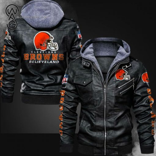 NFL Cleveland Browns Team Leather Jacket